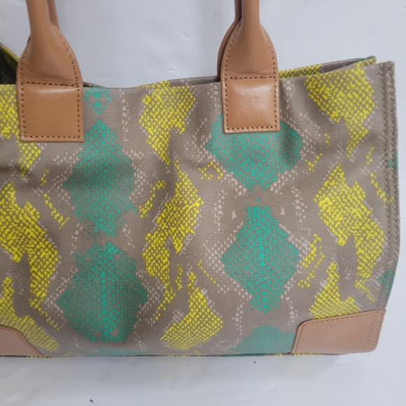 Tory Burch Multicolor Snake Printed Coated Canvas and Leather Handles Ella Tote - Picture 6 of 13